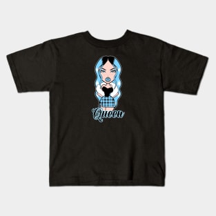 Queen Girl Doll Light Blue Kids T-Shirt